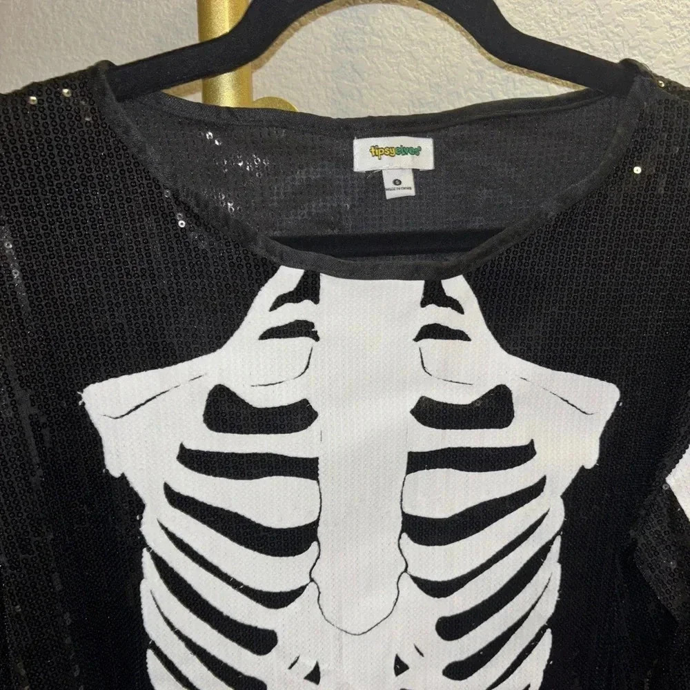 NWOTβ Tipsy Elves Skeleton Sequin Dress - Picture 4 of 6